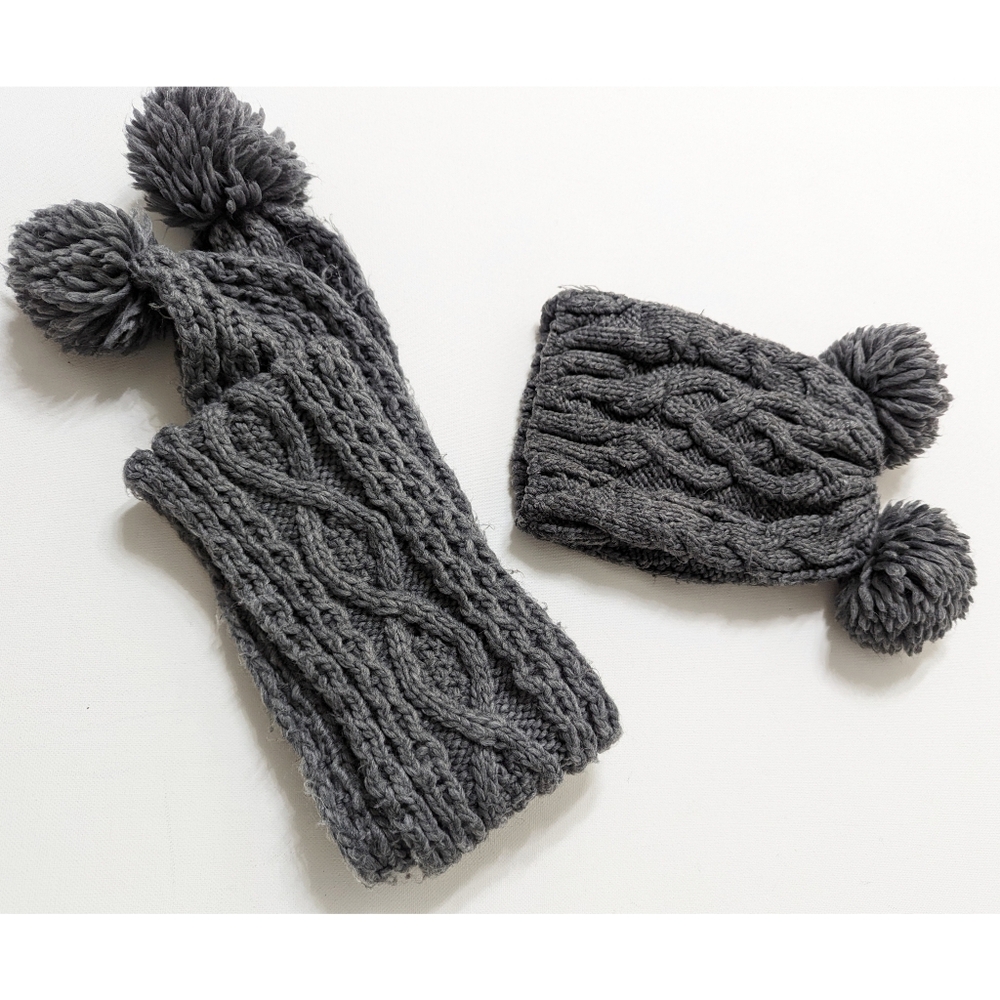 ZARA 2 Piece Knit Hat and Scarf Set Girl's Size S